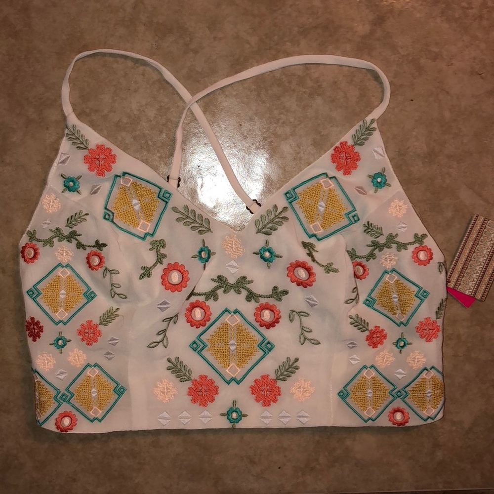 Floral Mirror Crop Top